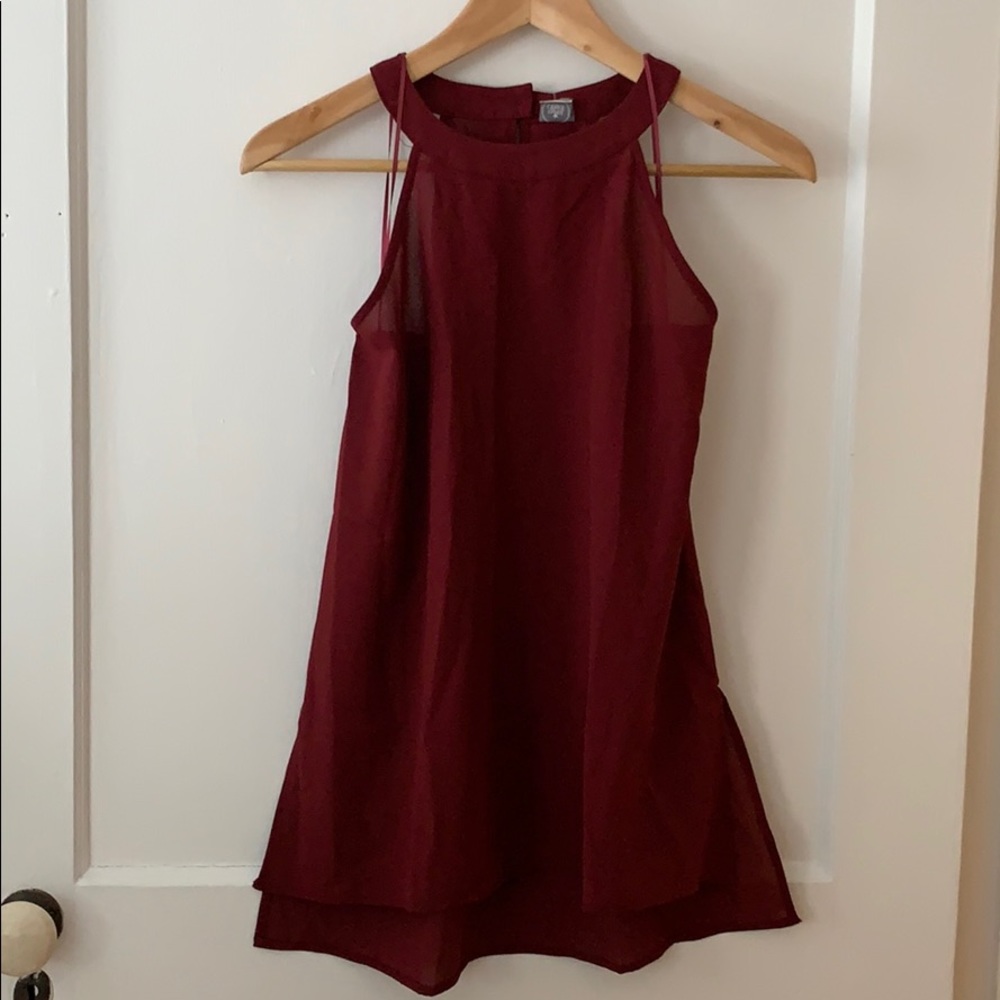 Beautiful maroon high neck tank top!